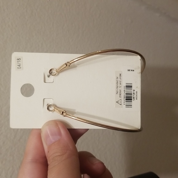 Express, Rose Gold, 3" Diameter Hoop Earrings - Picture 3 of 5